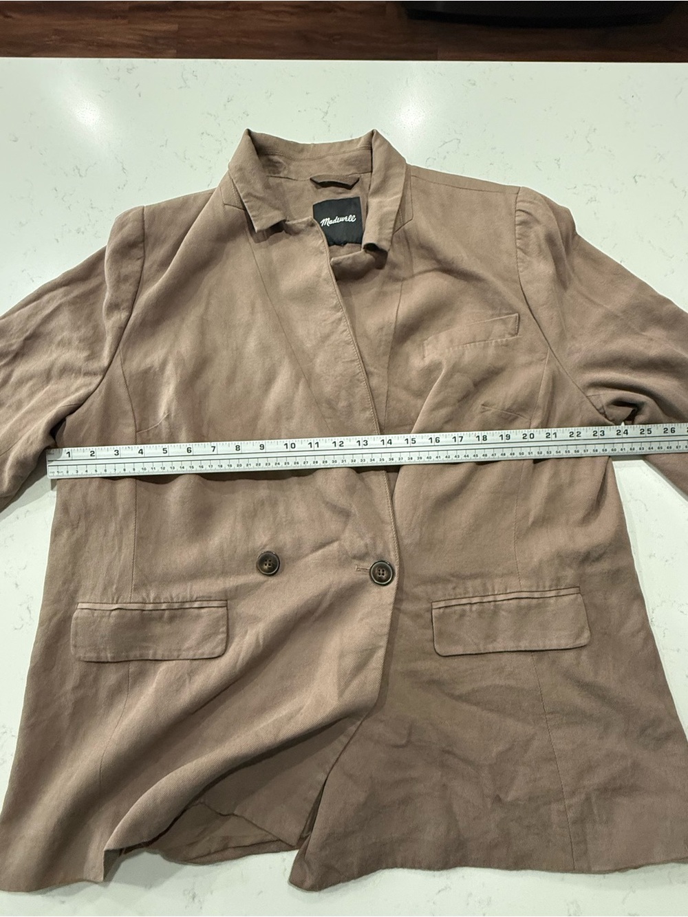 Madewell Women's Lightweight Brown Blazer Jacket. - Picture 4 of 8